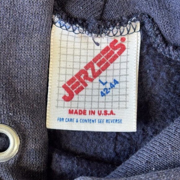 Vintage 80s Jerzees Hoodie Penn State Nurse Womens L Blue Faded USA Made RARE - Picture 12 of 14